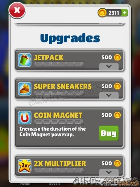 The Coin Magnet is a good way to maximize the Coins available on any section of a run