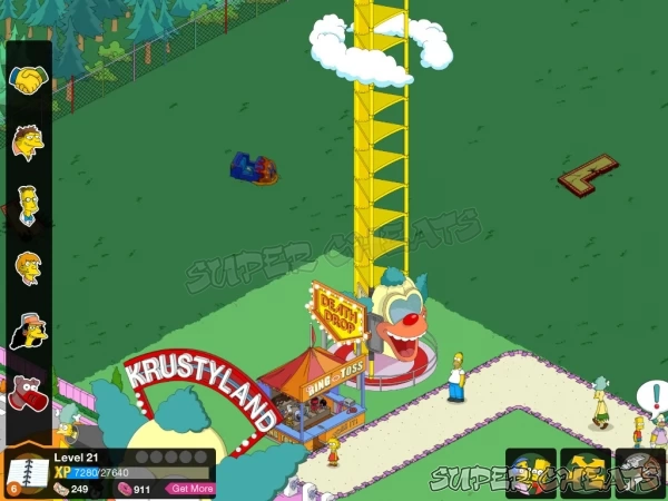 The Krustyland quests have you rebuilding Krustyland and how cool is that?