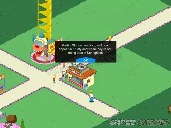 As you rebuild Krustyland you will be adding new customers as well!