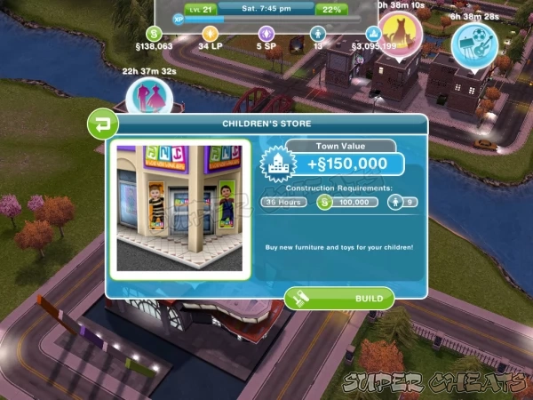 Adding Businesses to your Town adds actions and objects as well.