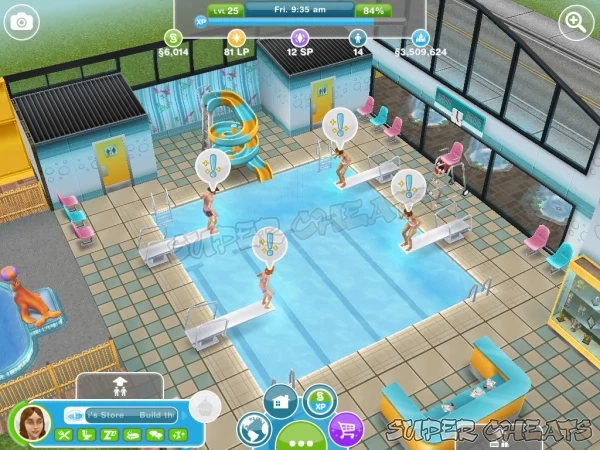 Up to four Sims can work this hobby at the same time...