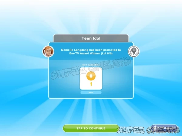 Getting the first collection completed is just the beginning but as you work towards completing the Sim Sign by repeating the collection you will eventually cap-off the new Teen Idol Hobby and it will become a source for extra Life Points as well!