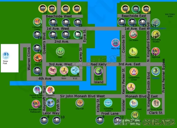 Little Whinging Sim Town Map in 800p so you can read the the notations.