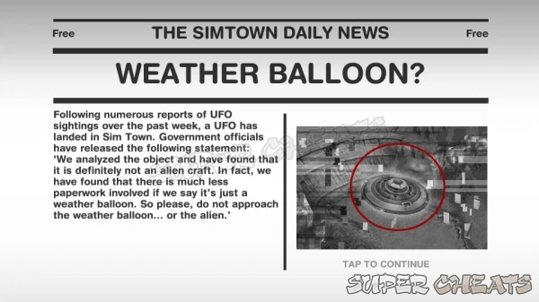 The newspaper article about the odd weather balloon...