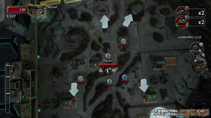 Use the Tactical View to keep an eye on your Turret Health and approaching enemy units