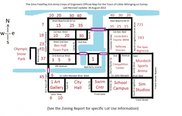 Sims Town Map